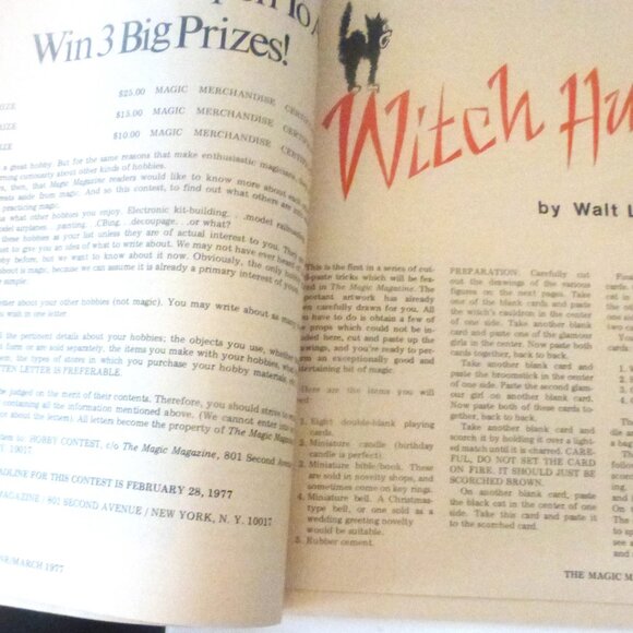 March1977 Houdini's MAGIC MAGAZINE Magician Houdini Magic Tricks Prediction ABC - Picture 4 of 6